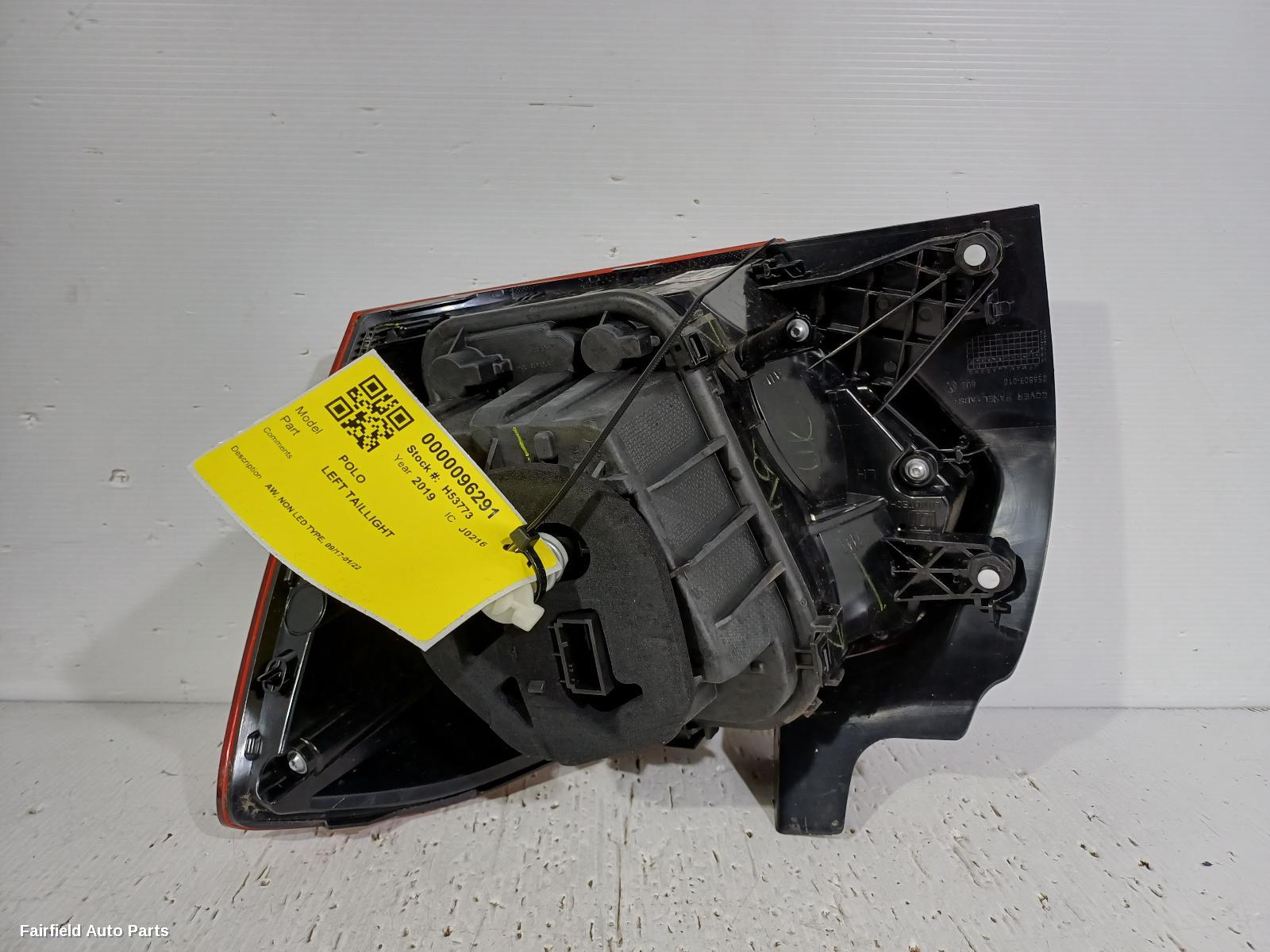 2017-2022 Volkswagen Polo Left Taillight