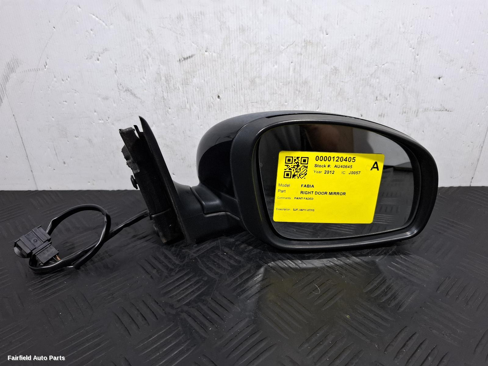 2011-2015 Skoda Fabia Right Door Mirror