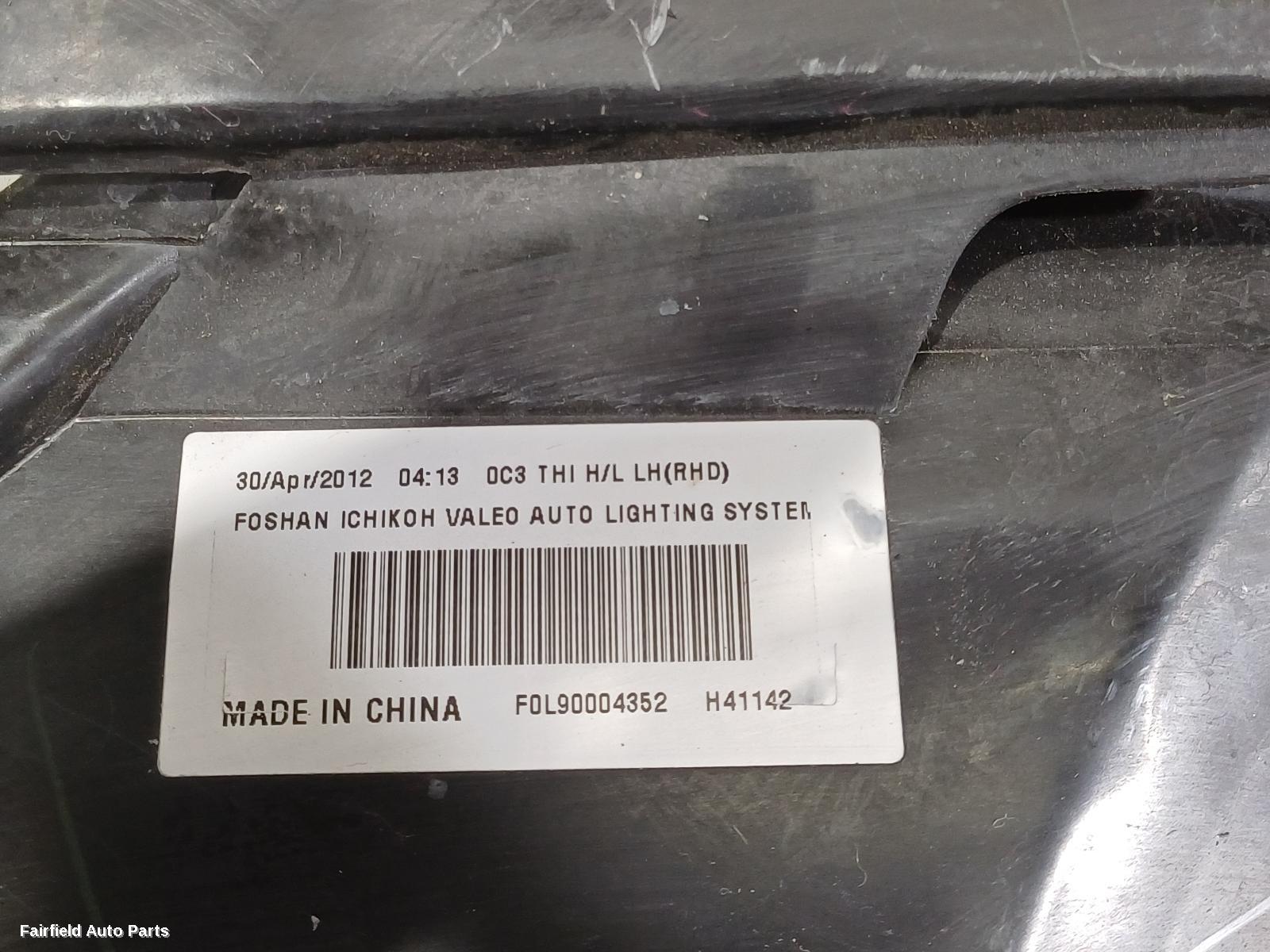 2012-2014 Nissan Almera Left Headlamp
