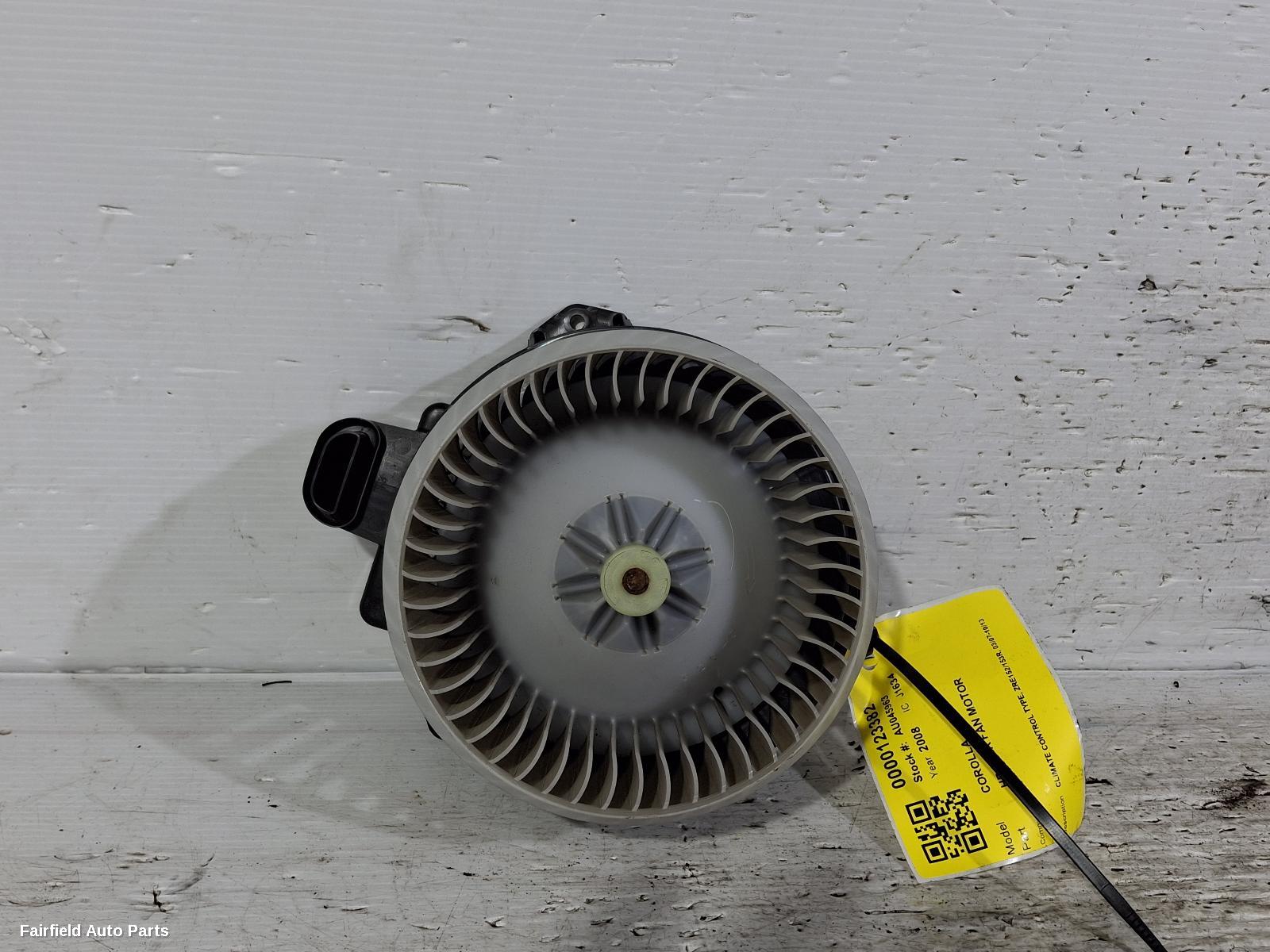 2007-2013 Toyota Corolla Heater Fan Motor