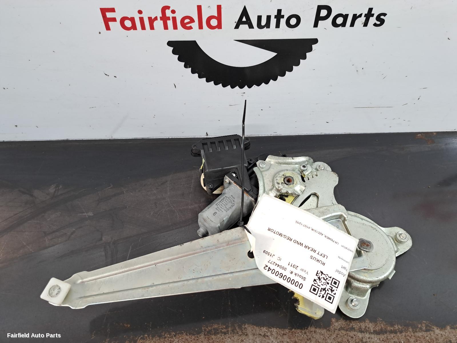 2007-2015 Toyota Rukus Left Rear Wnd Reg Motor