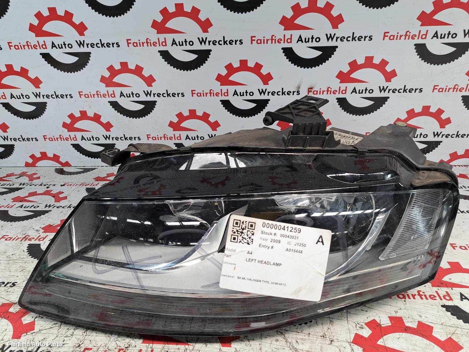 2008-2012 Audi A4 Left Headlamp