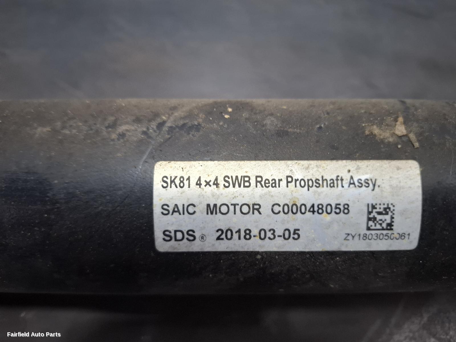 2017-2021 Ldv T60 Rear Drive Shaft