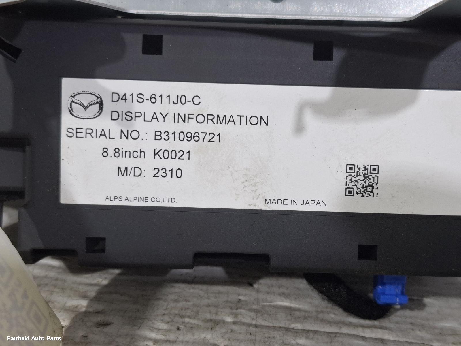 2019-2025 Mazda Cx30 Radio Cd Dvd Sat Tv