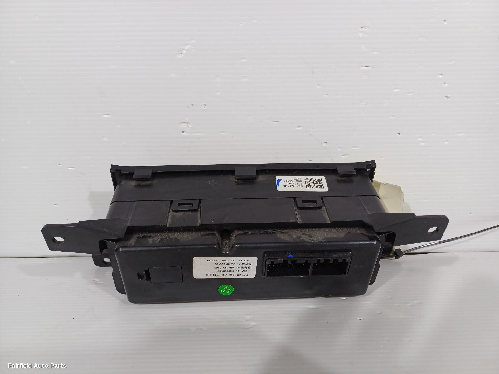 2017-2021 Ldv T60 Heater Ac Controls