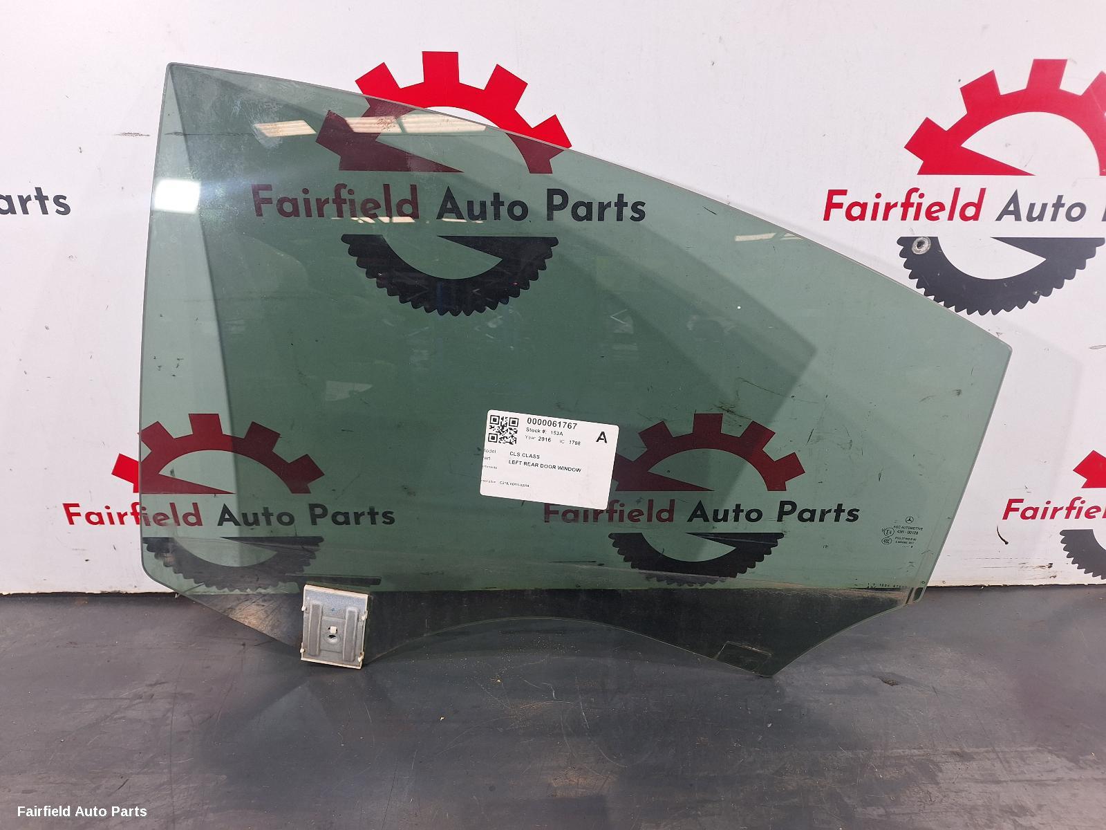 2011-2018 Mercedes Cls Class Left Rear Door Window