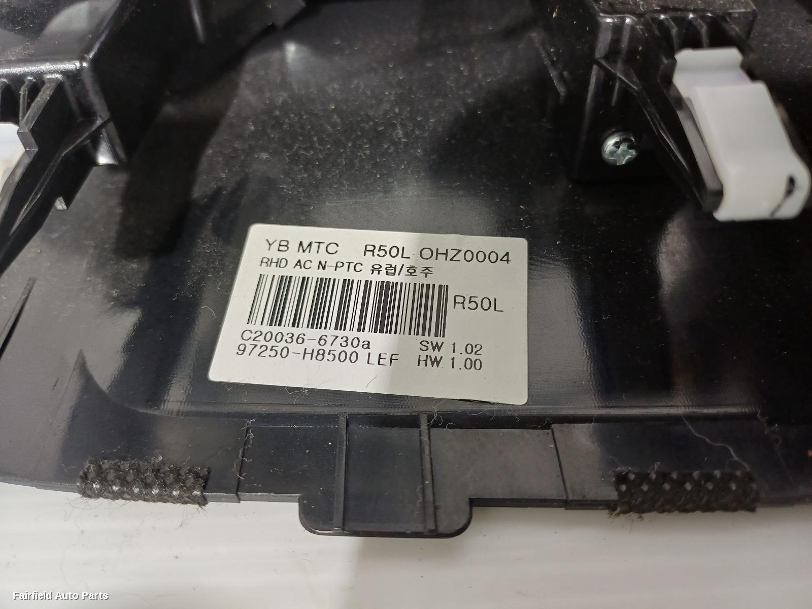 2016-2023 Kia Rio Heater Ac Controls