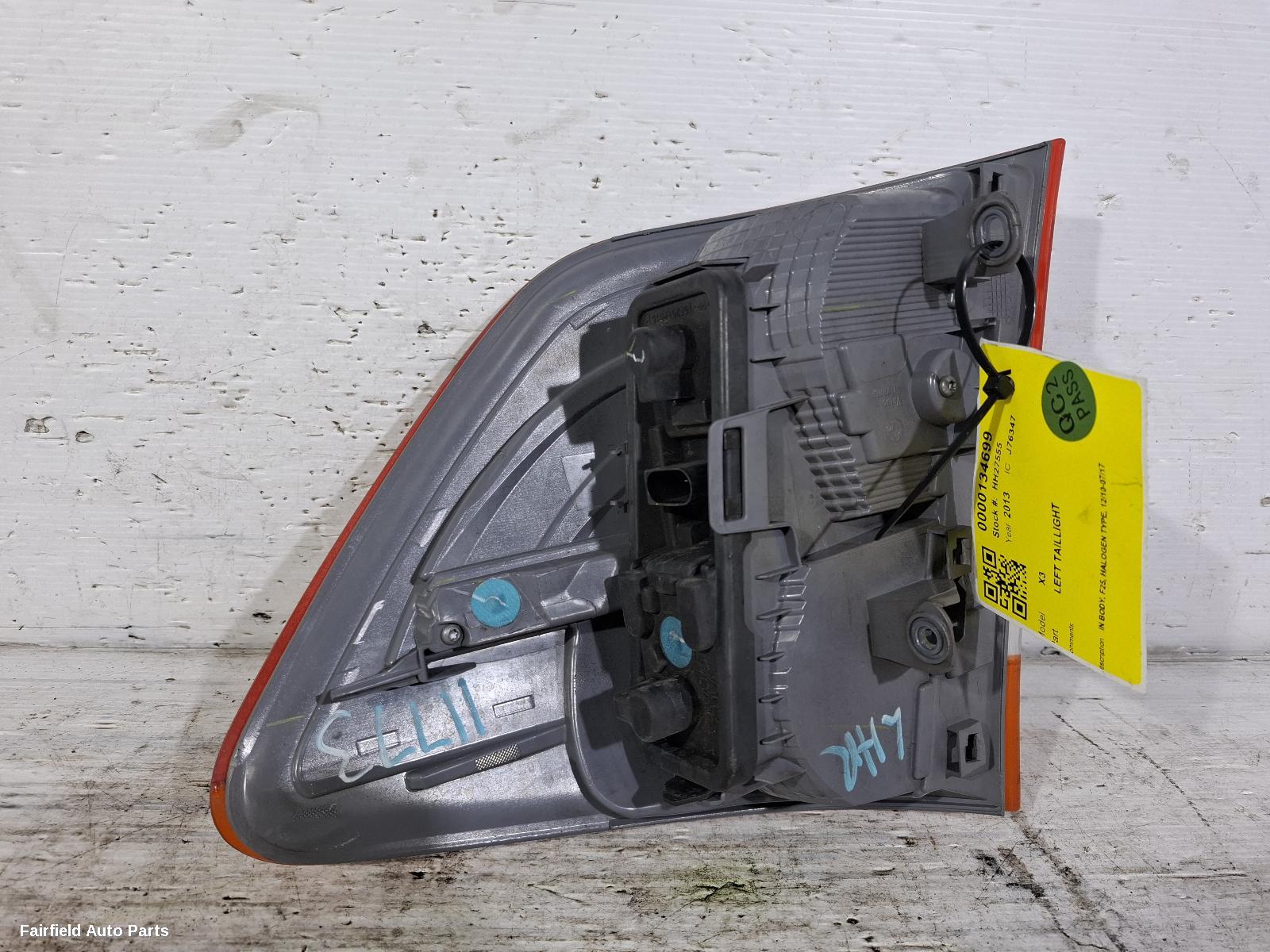 2010-2017 Bmw X3 Left Taillight
