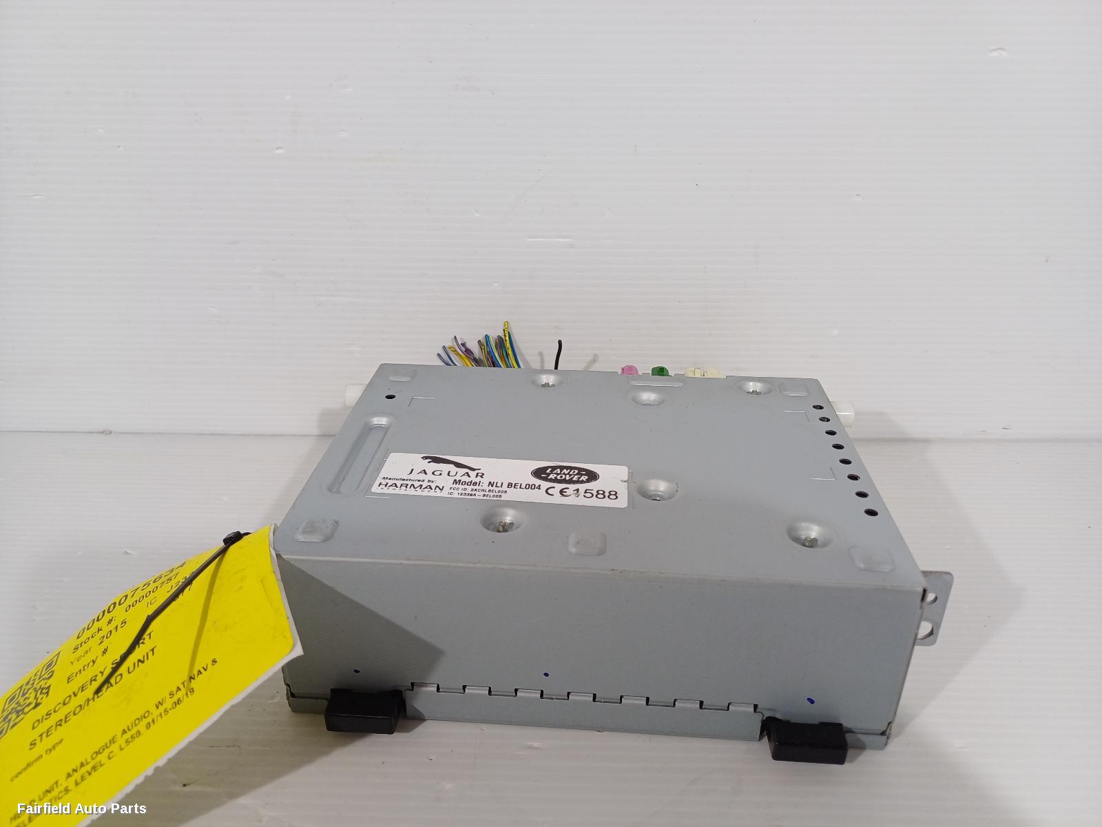 2015-2019 Land Rover Discovery Sport Radio Cd Dvd Sat Tv