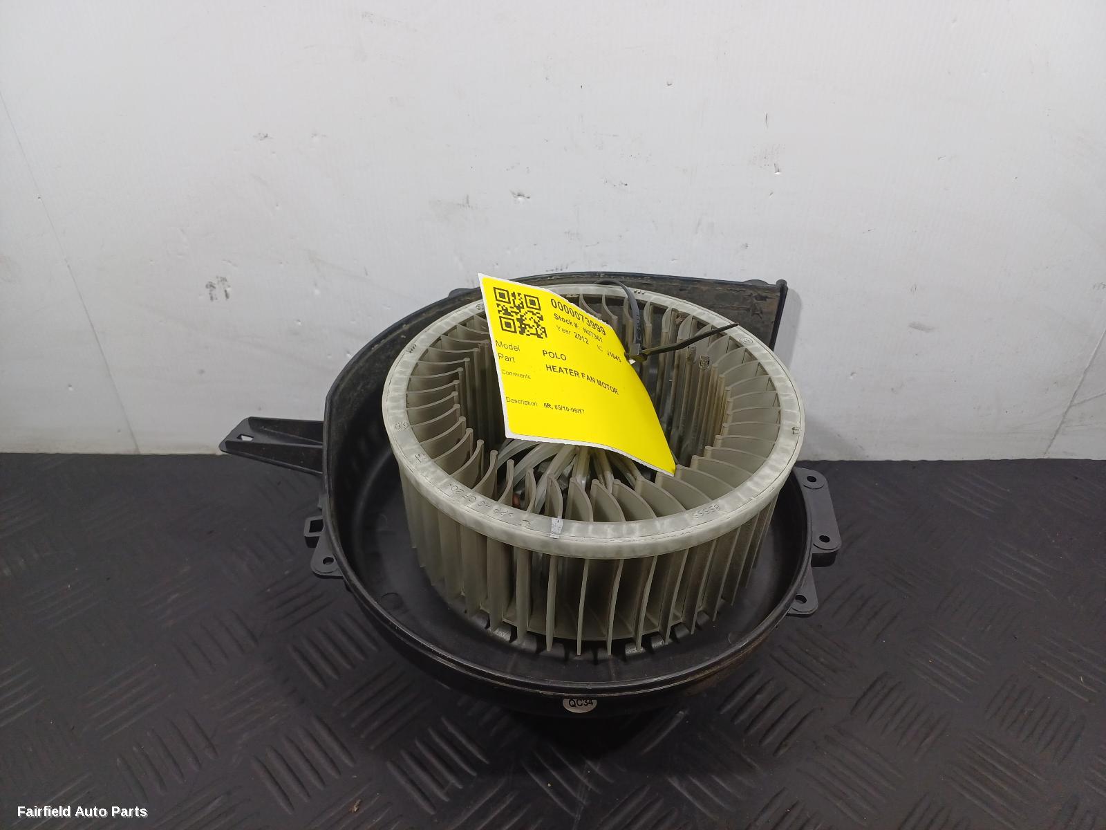 2010-2017 Volkswagen Polo Heater Fan Motor