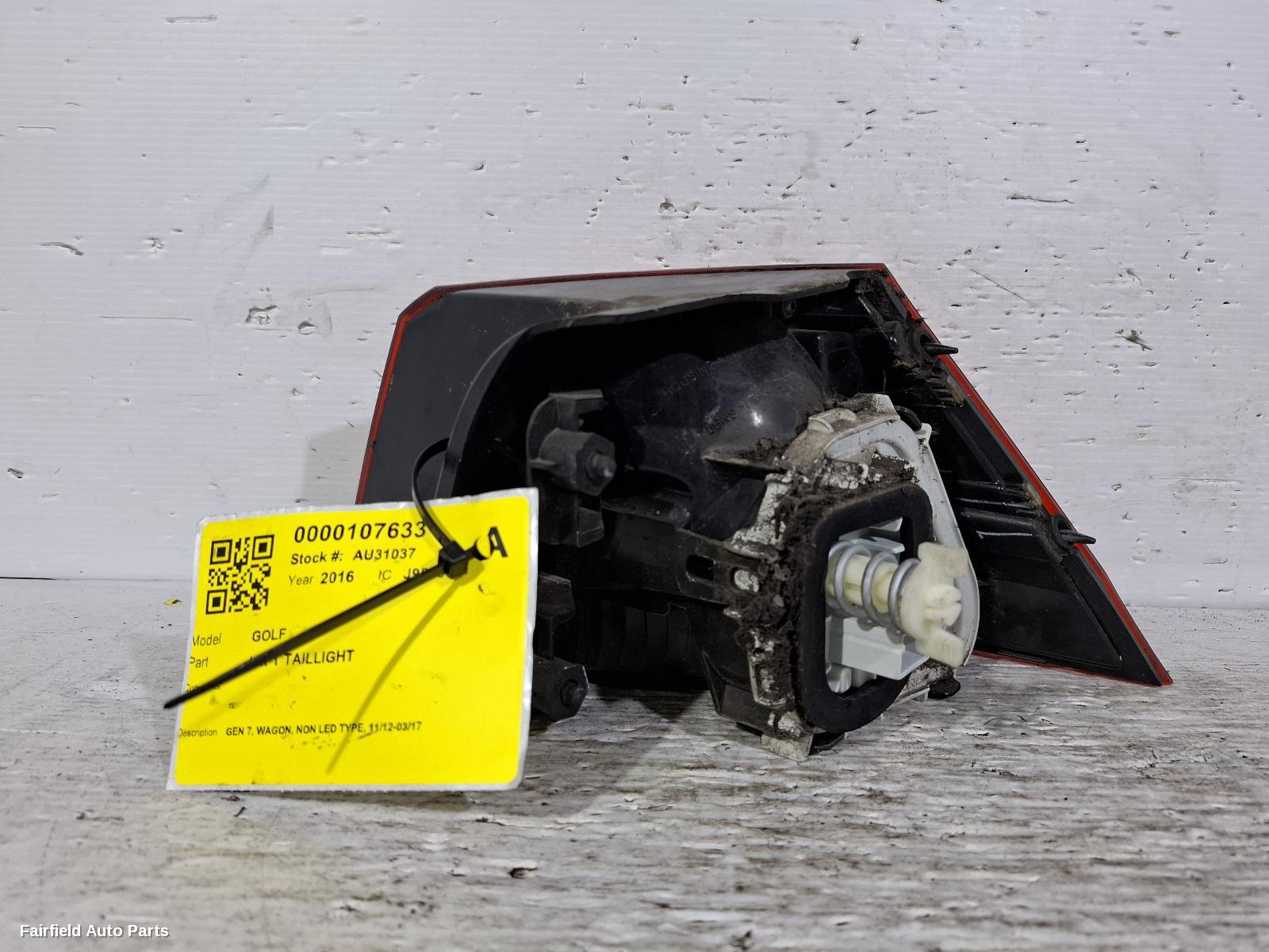 2012-2017 Volkswagen Golf Left Taillight