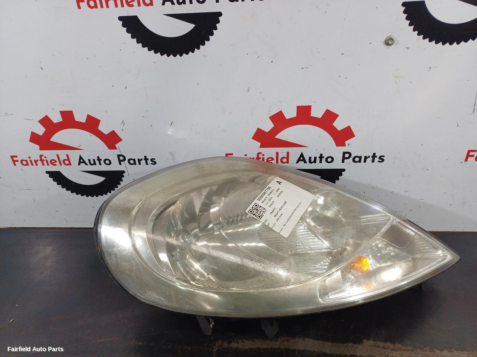 2007-2014 Renault Trafic Right Headlamp