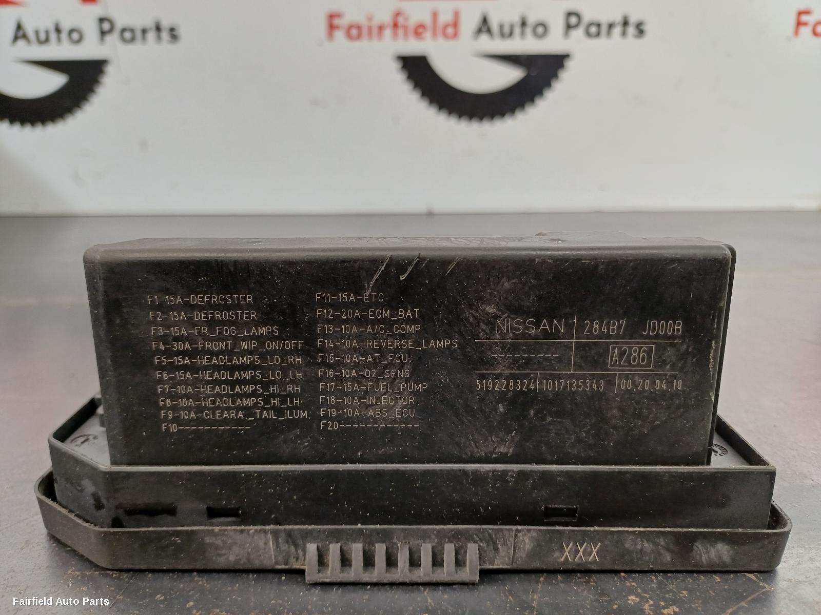 2007-2014 Nissan Dualis Fuse Box