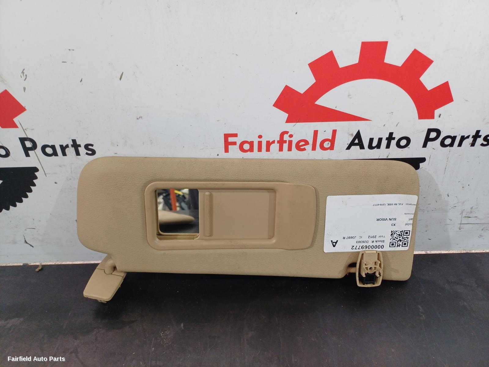 2010-2017 Bmw X3 Sunvisor