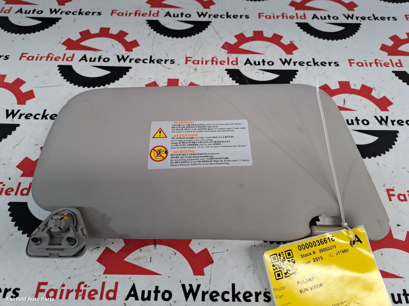2012-2017 Nissan Pulsar Sunvisor
