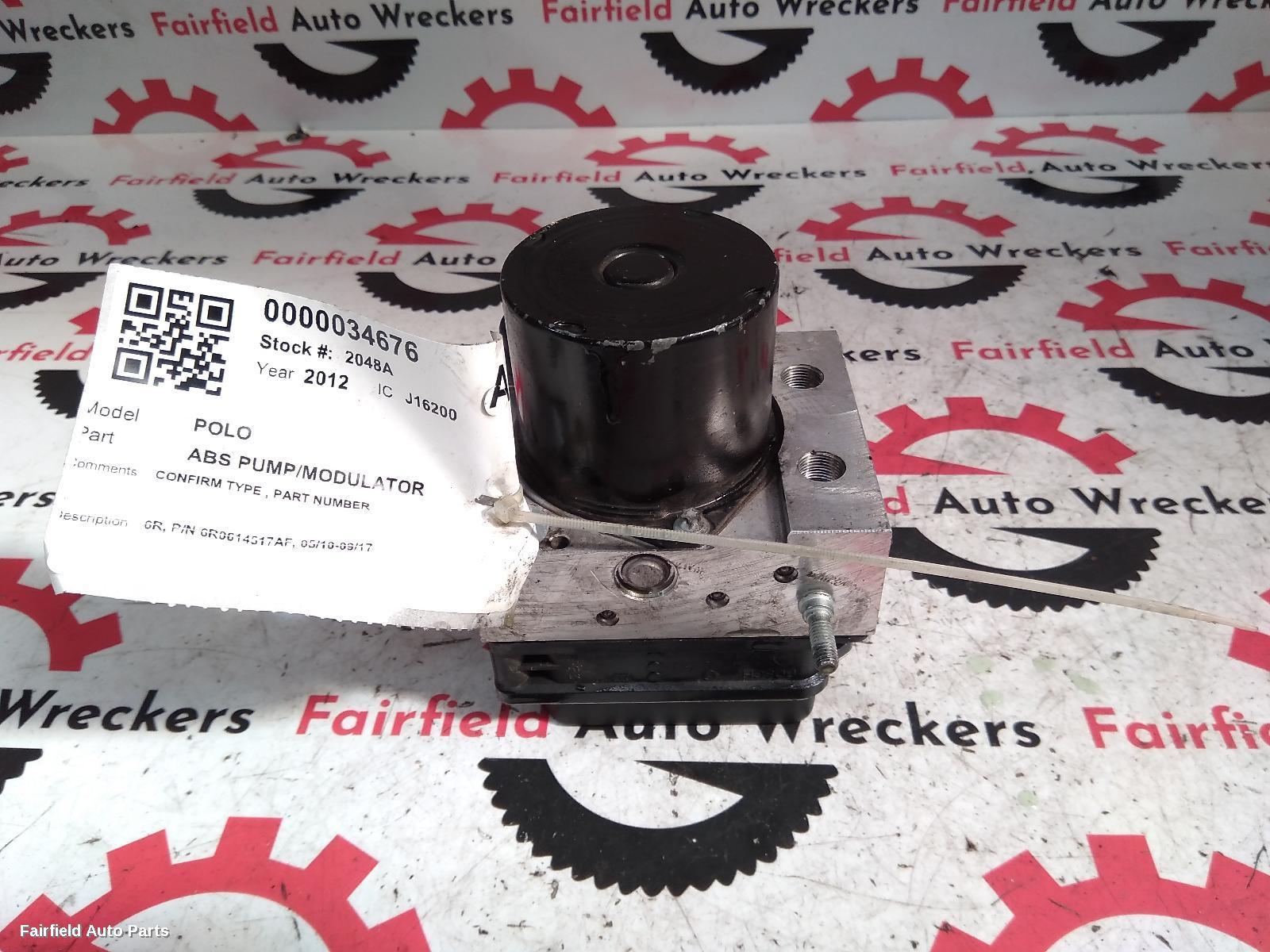 2010-2017 Volkswagen Polo Abs Pump Modulator