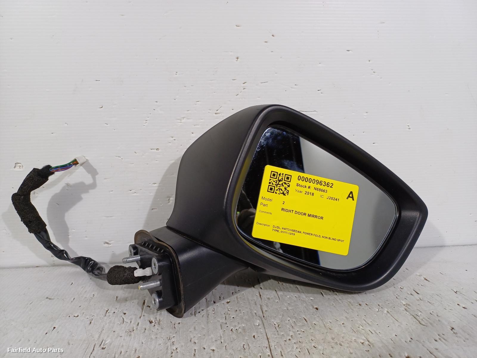 2017-2019 Mazda 2 Right Door Mirror
