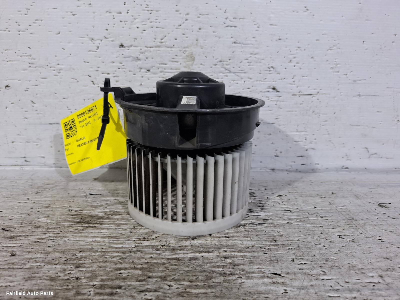 2007-2014 Nissan Dualis Heater Fan Motor