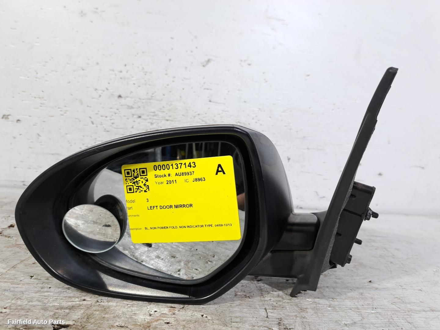 2009-2013 Mazda 3 Left Door Mirror