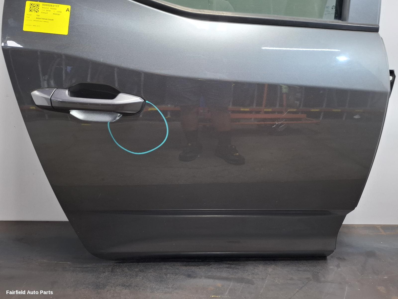 2017-2026 Ldv T60 Right Rear Door Sliding