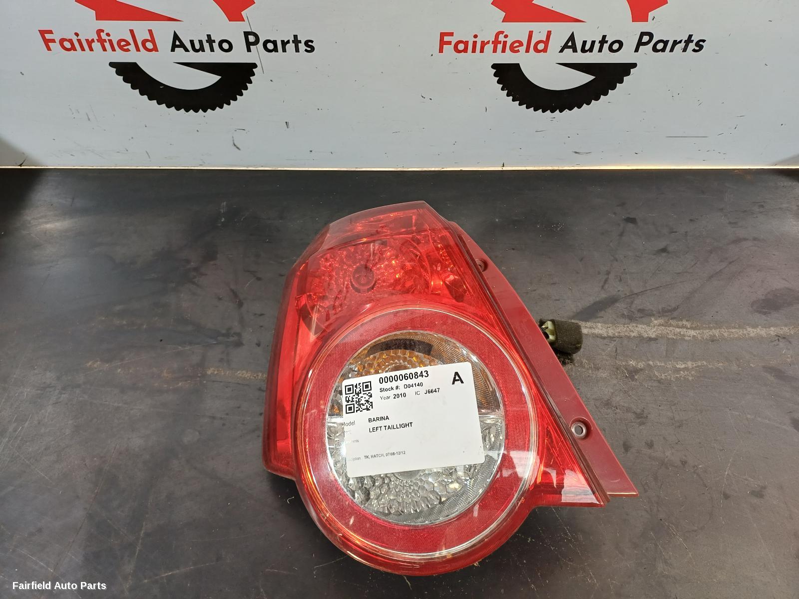 2008-2012 Holden Barina Left Taillight