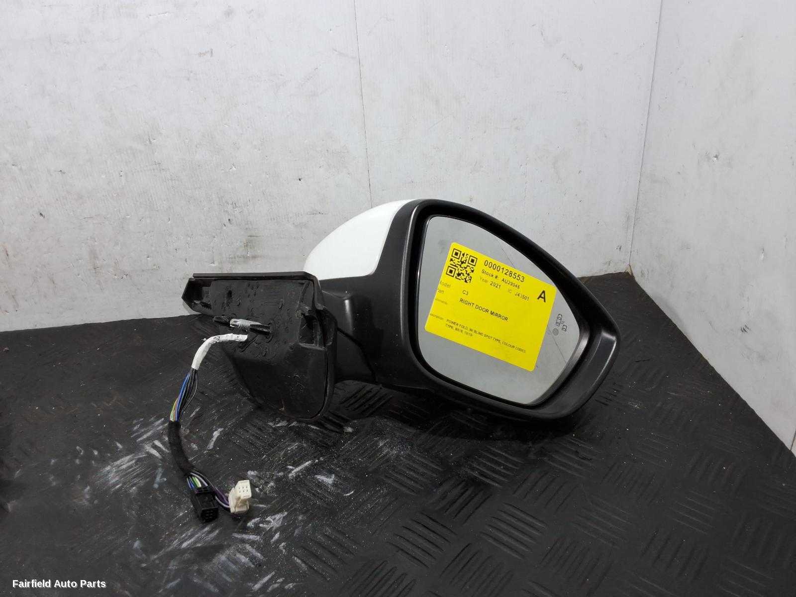 2019-2024 Citroen C3 Right Door Mirror