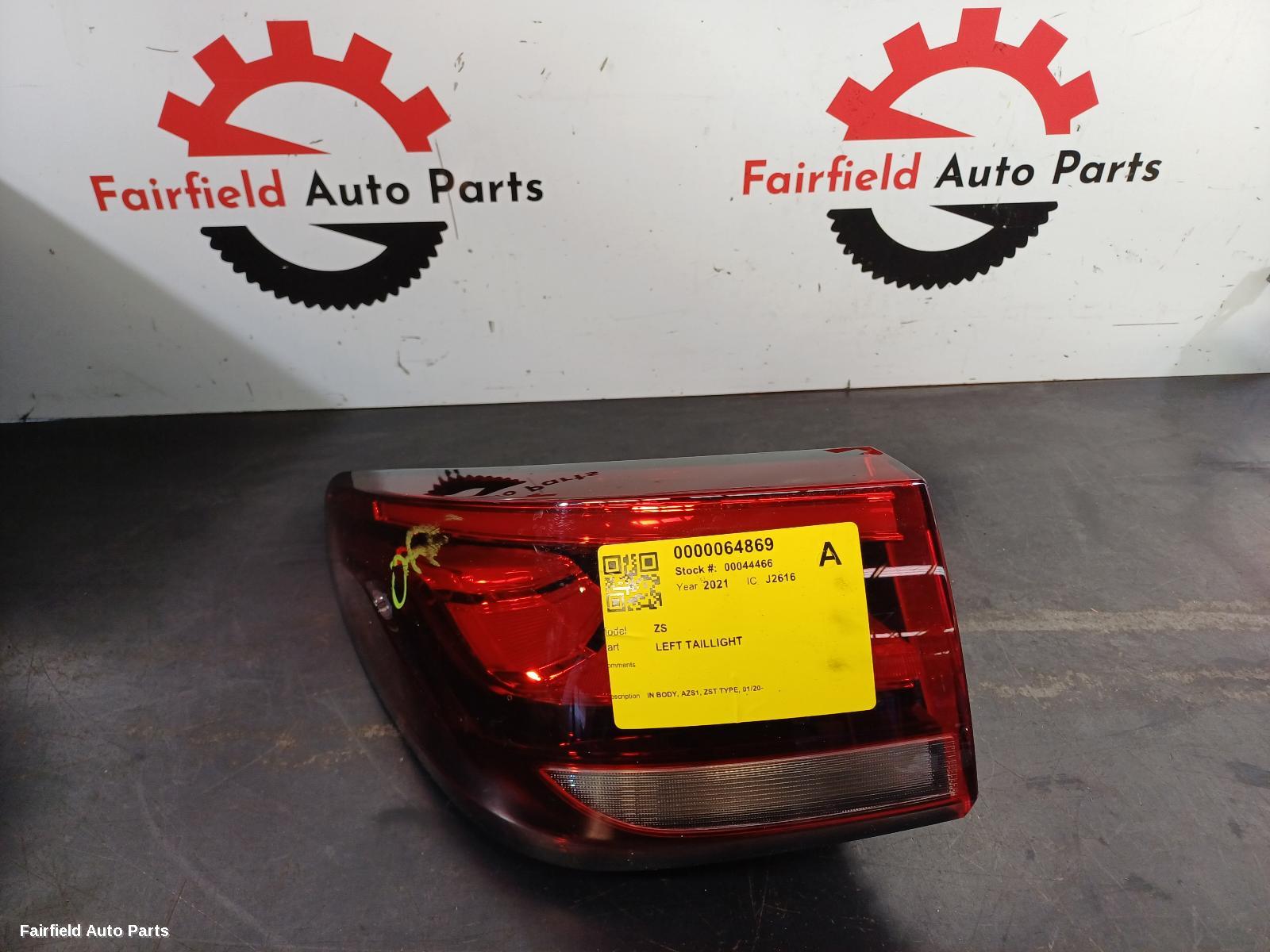 2020-2024 Mg Zs Left Taillight
