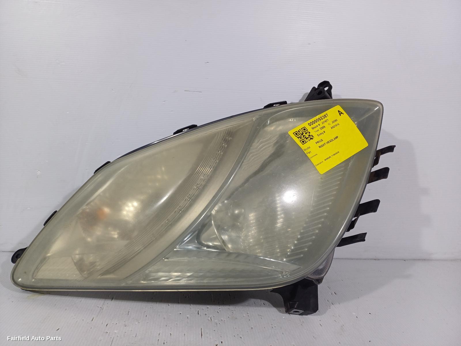 2005-2009 Toyota Prius Right Headlamp