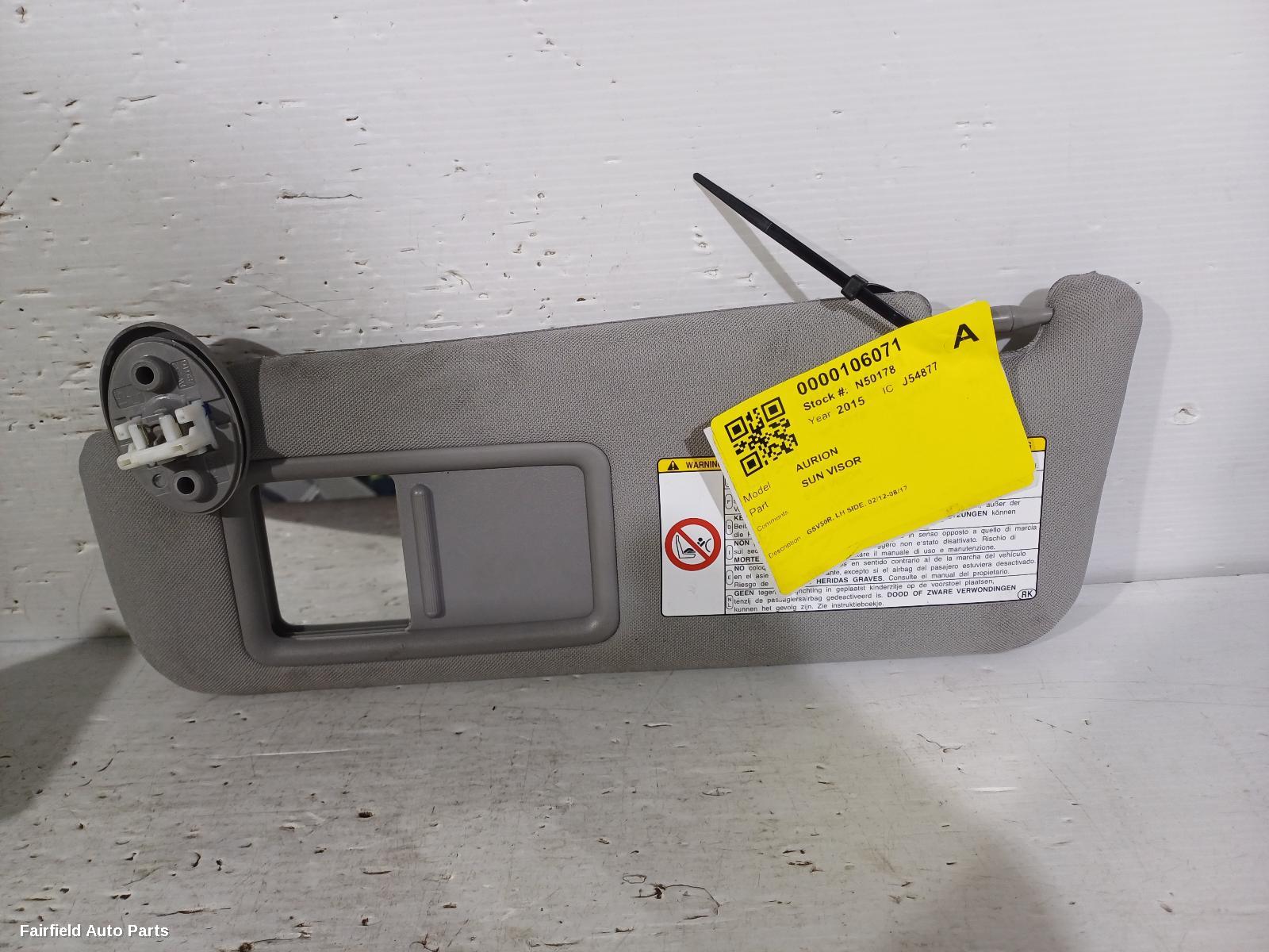2012-2017 Toyota Aurion Sunvisor