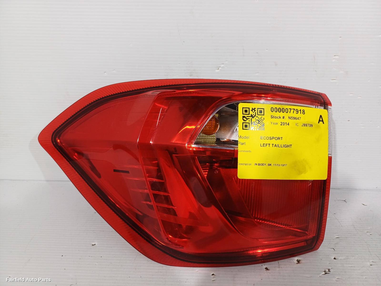 2013-2017 Ford Ecosport Left Taillight