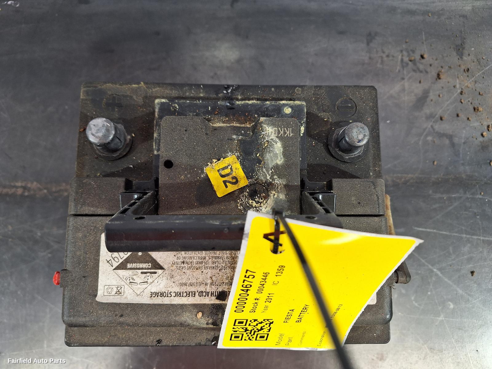 2008-2013 Ford Fiesta Battery