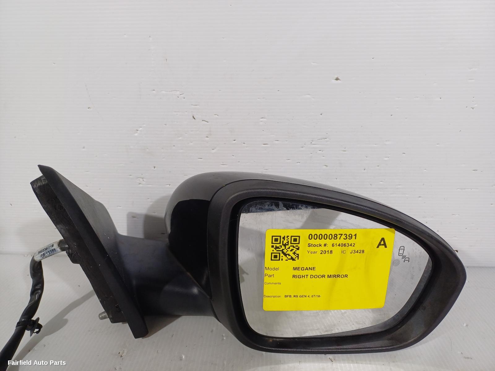2018-2023 Renault Megane Right Door Mirror