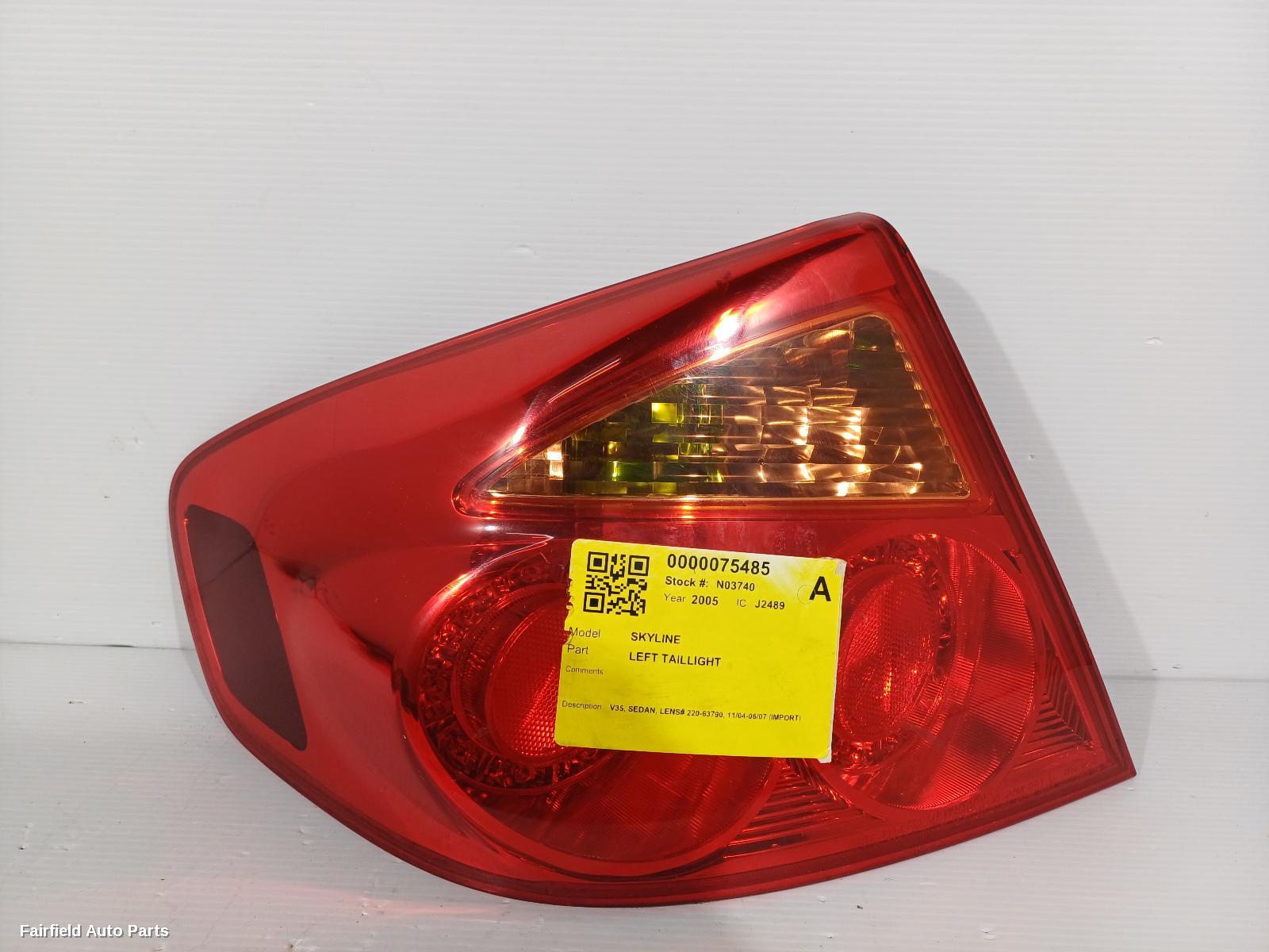 2004-2007 Nissan Skyline Left Taillight