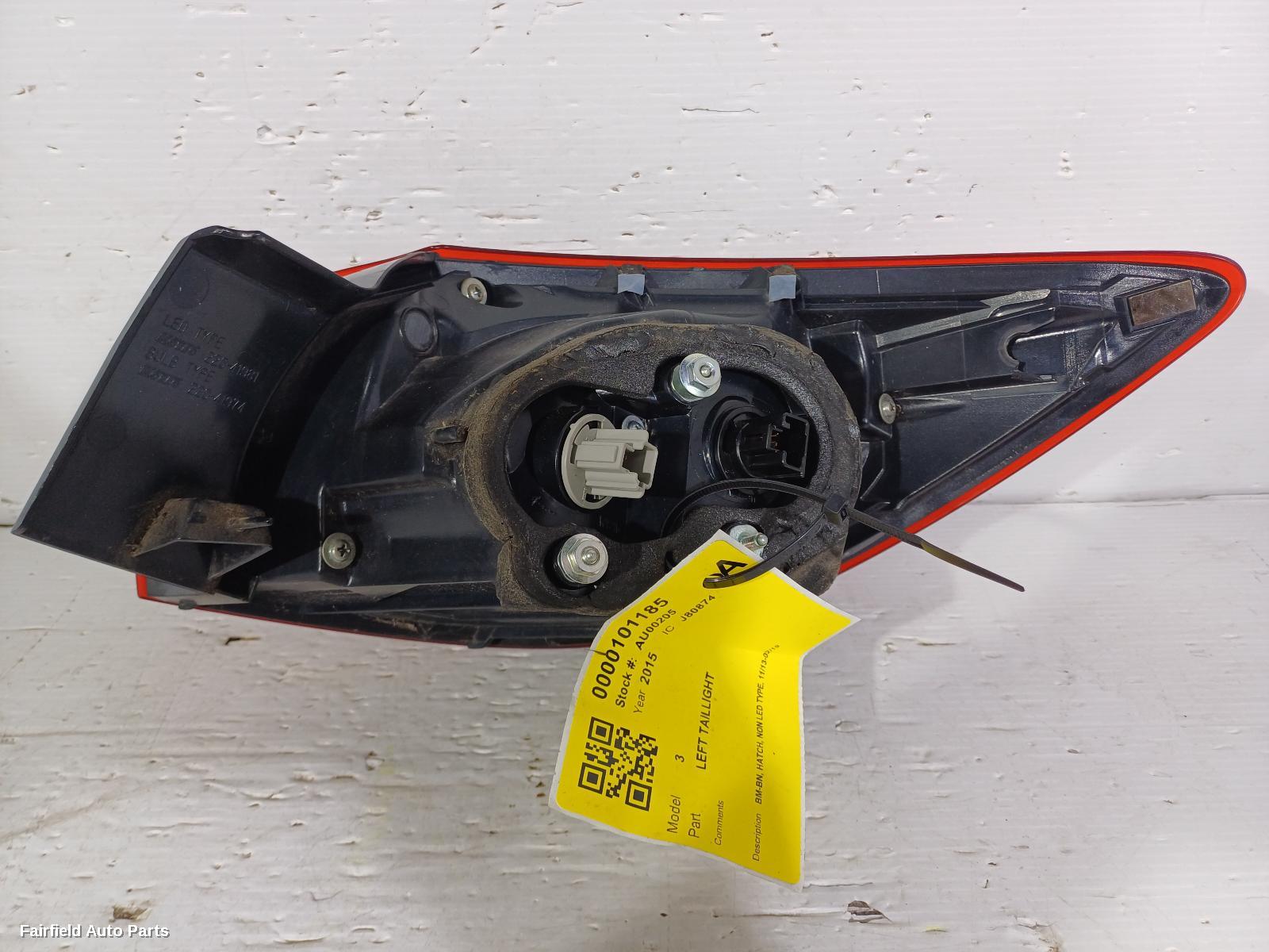 2013-2019 Mazda 3 Left Taillight