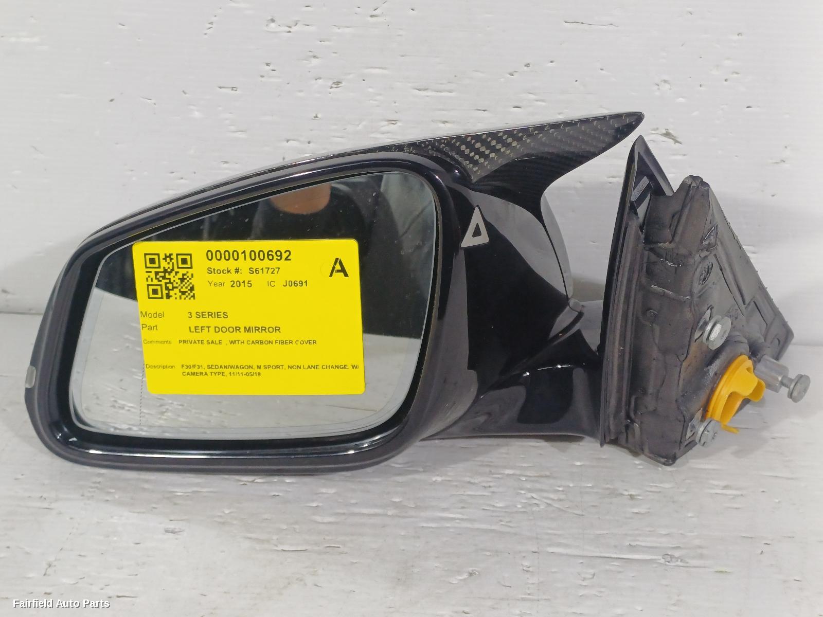 2011-2019 Bmw 3 Series Left Door Mirror
