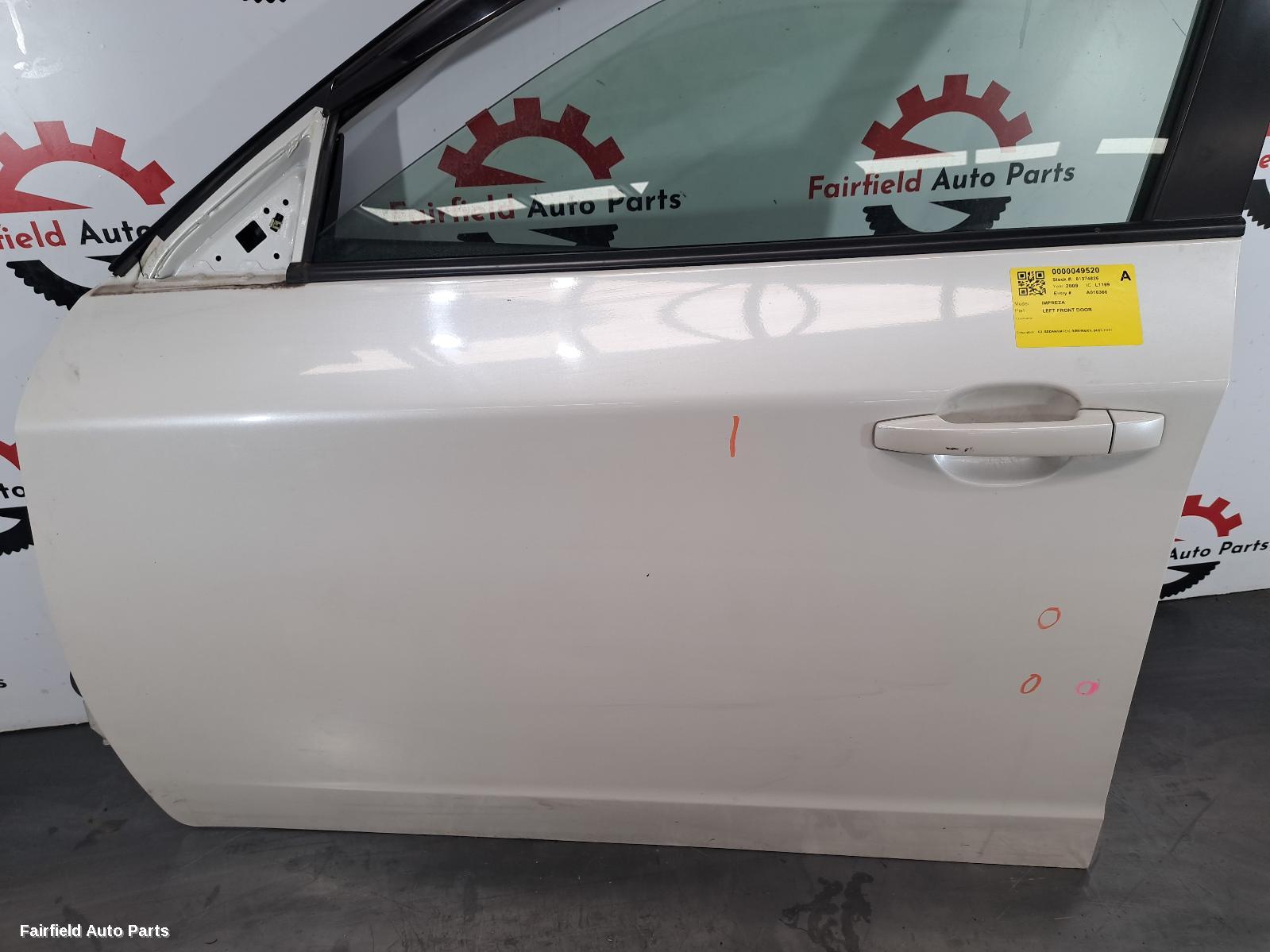 2007-2011 Subaru Impreza Left Front Door