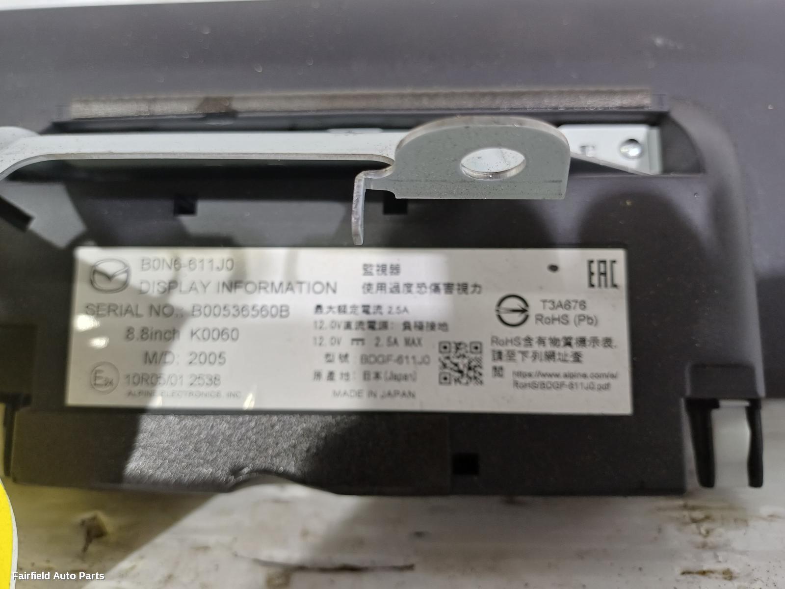 2019-2025 Mazda 3 Radio Cd Dvd Sat Tv