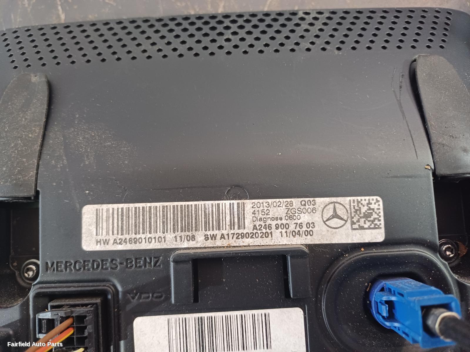 2012-2018 Mercedes A Class Radio Cd Dvd Sat Tv