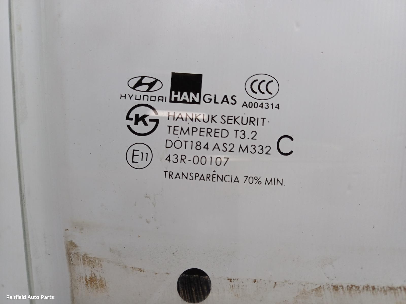 2002-2011 Hyundai Getz Right Front Door Window