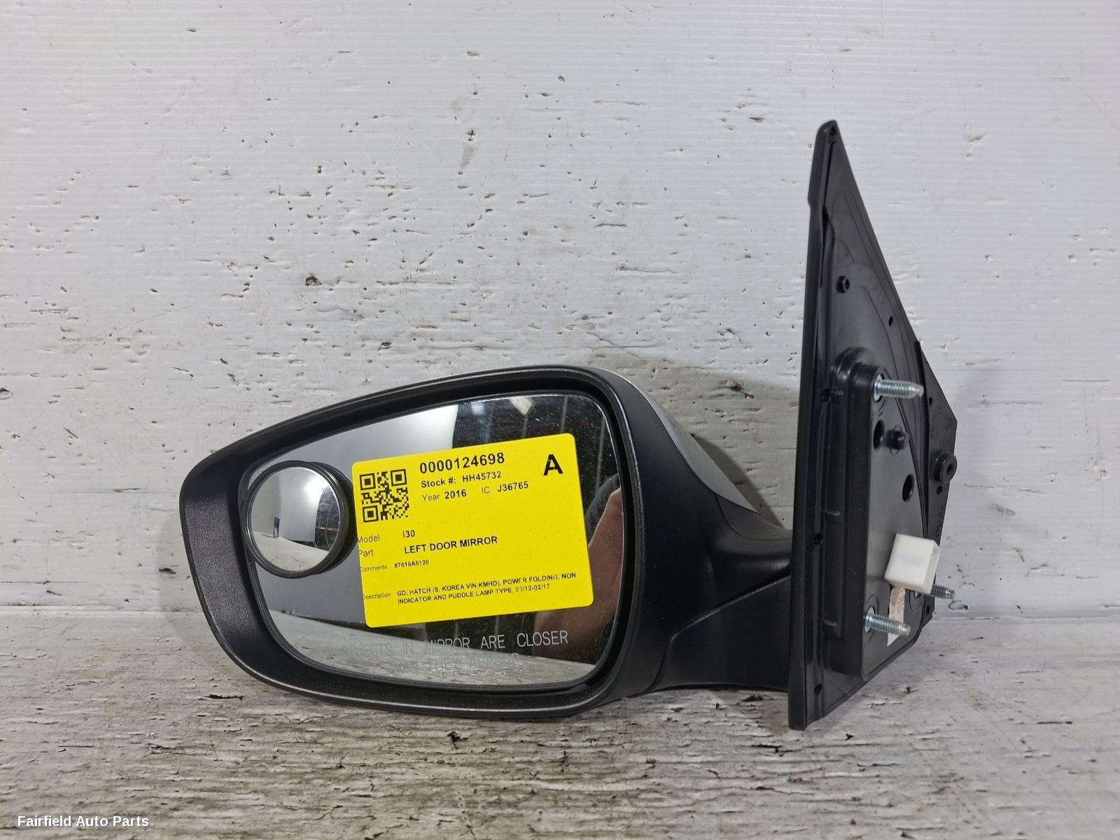 2012-2017 Hyundai I30 Left Door Mirror