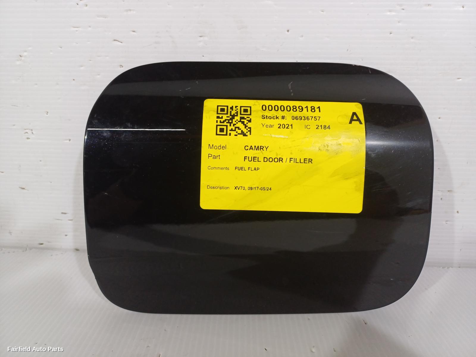 2017-2024 Toyota Camry Fuel Door   Filler