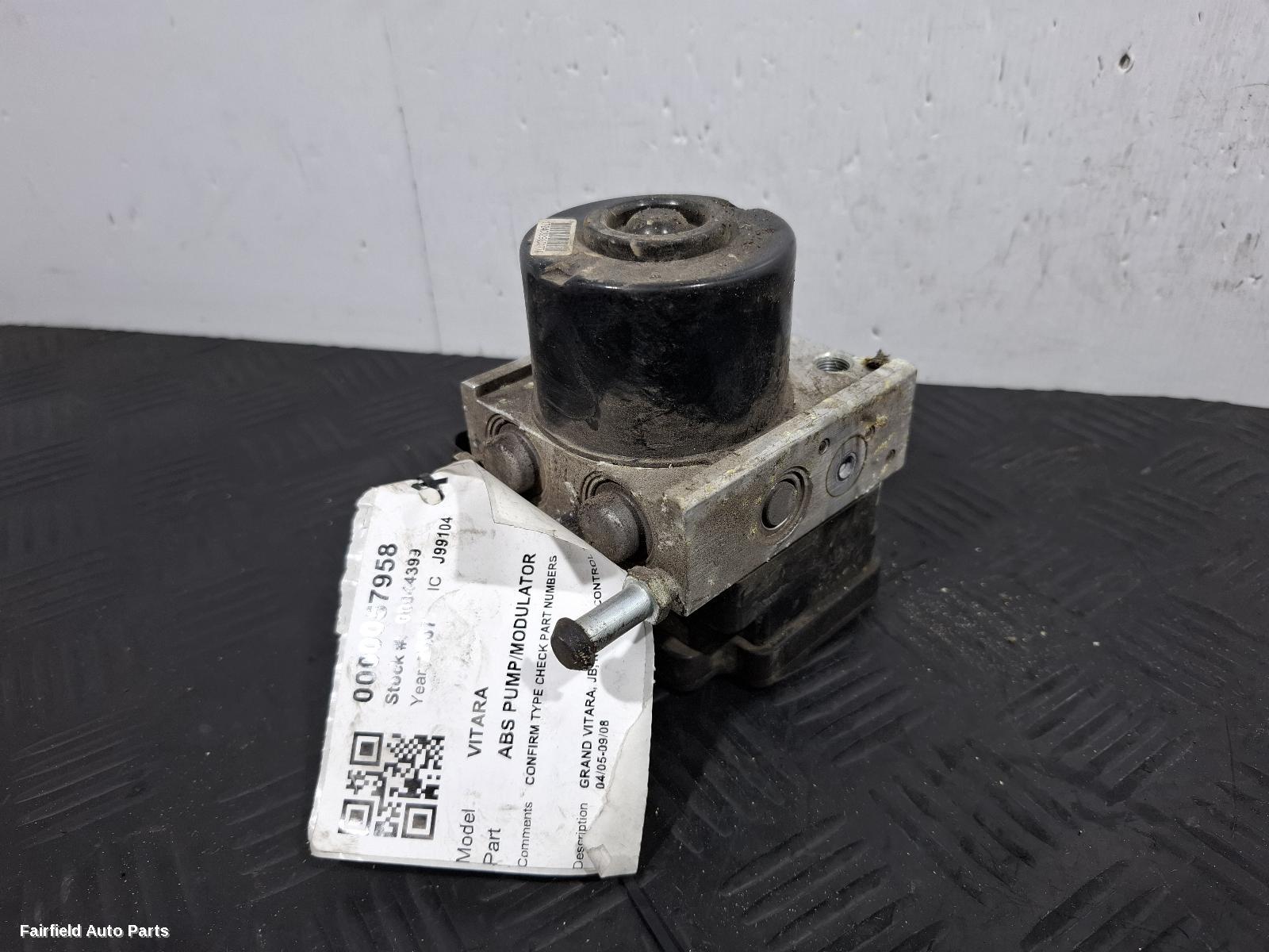 2005-2008 Suzuki Vitara Abs Pump Modulator