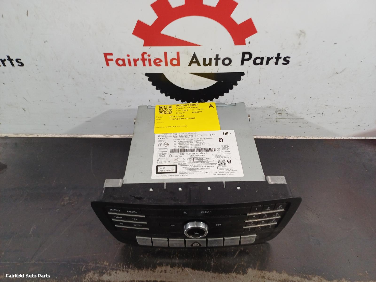 2020-2023 Mercedes Gla Class Radio Cd Dvd Sat Tv