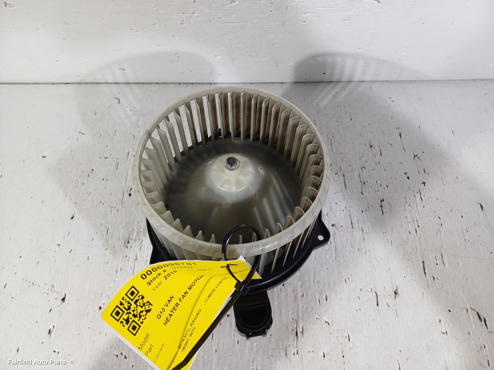 2015-2025 Ldv G10 Heater Fan Motor