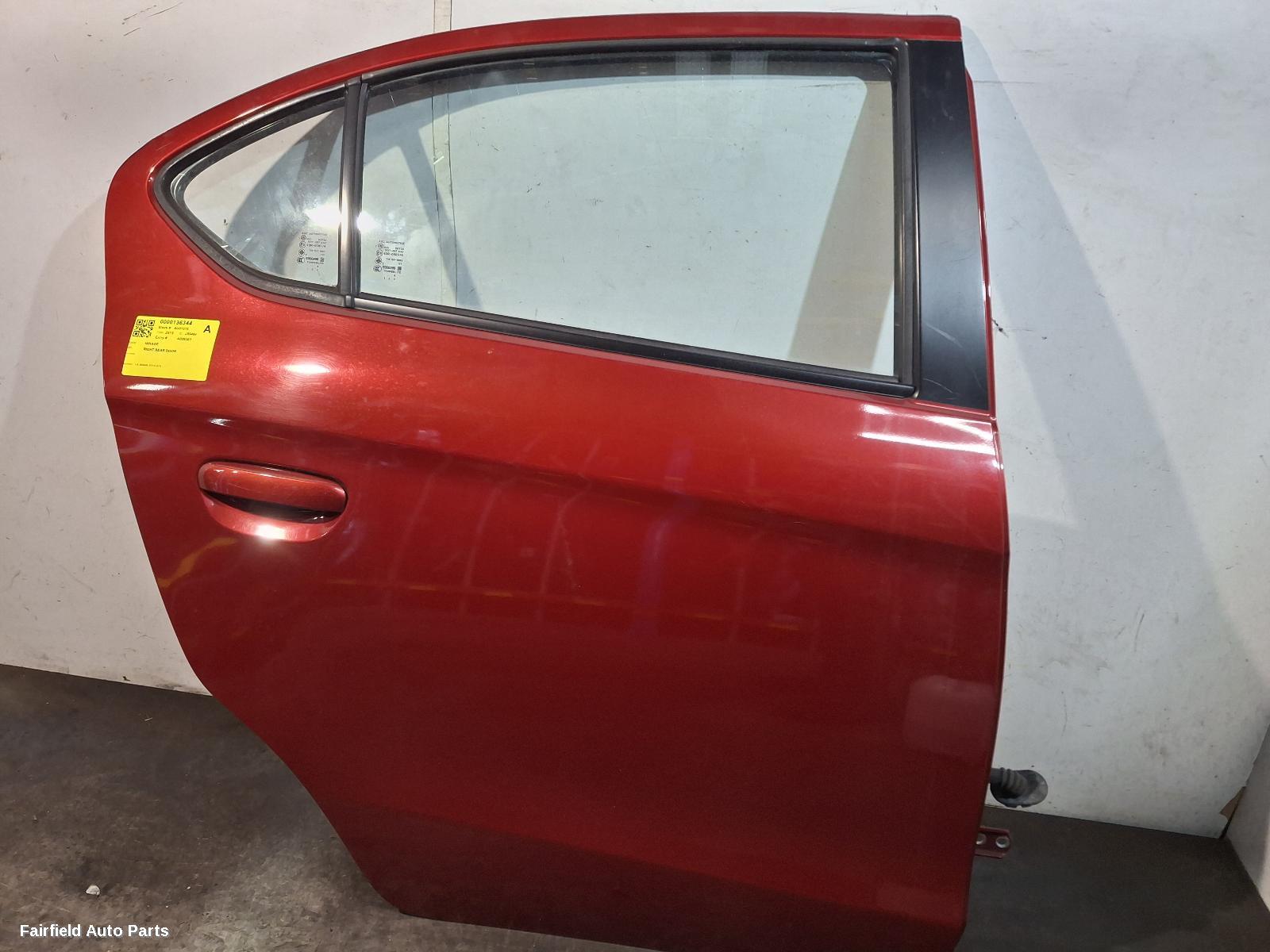 2014-2016 Mitsubishi Mirage Right Rear Door Sliding