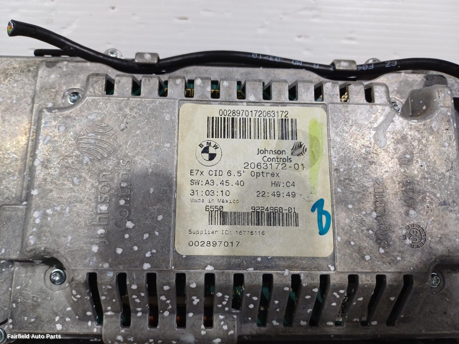 2009-2013 Bmw X5 Radio Cd Dvd Sat Tv