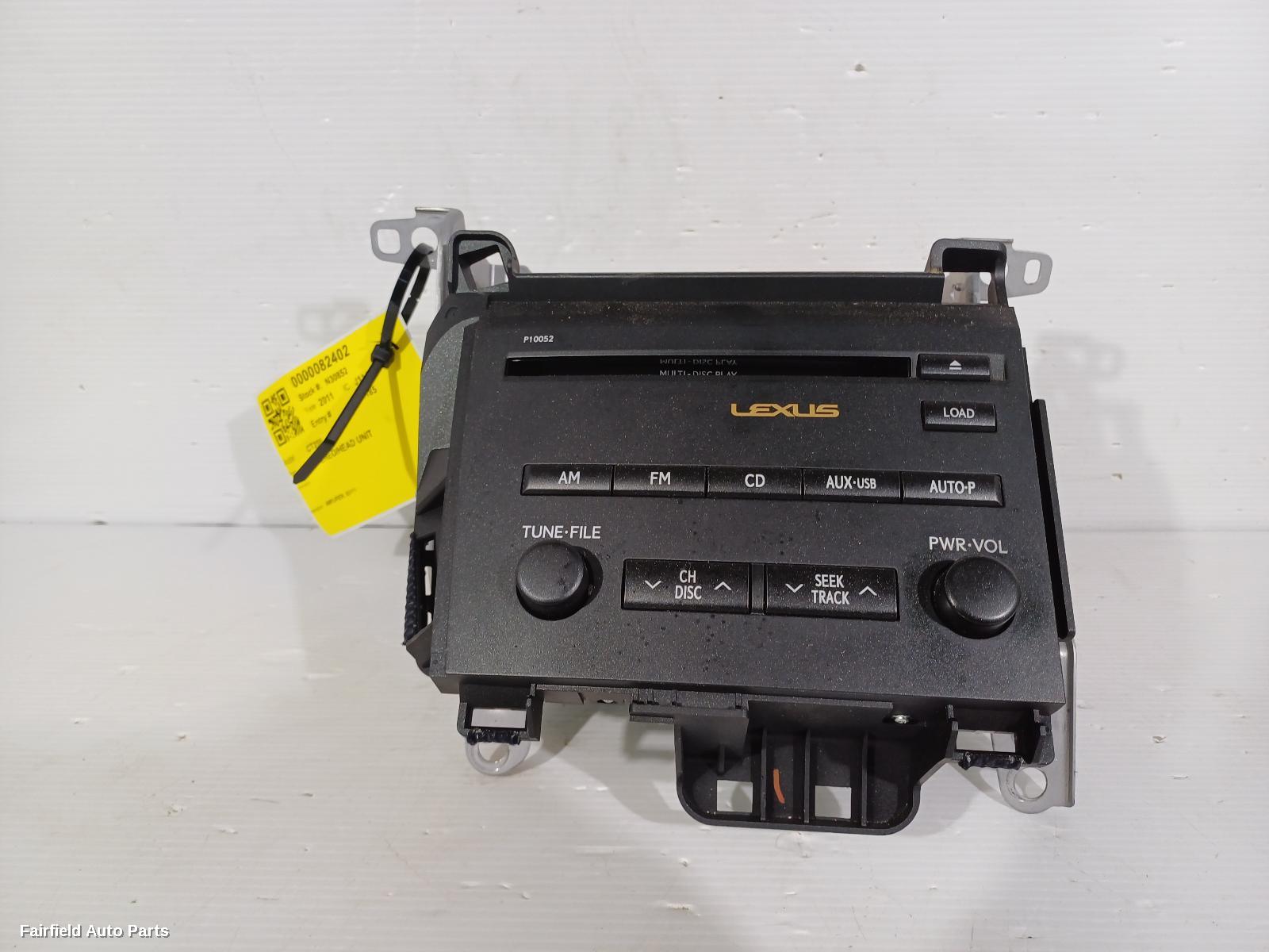 2011-2018 Lexus Ct200h Radio Cd Dvd Sat Tv