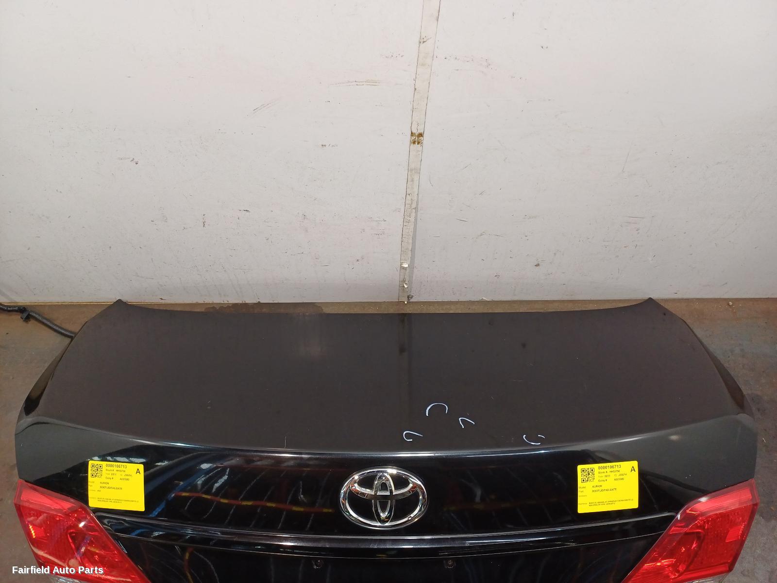 2009-2012 Toyota Aurion Bootlid Tailgate