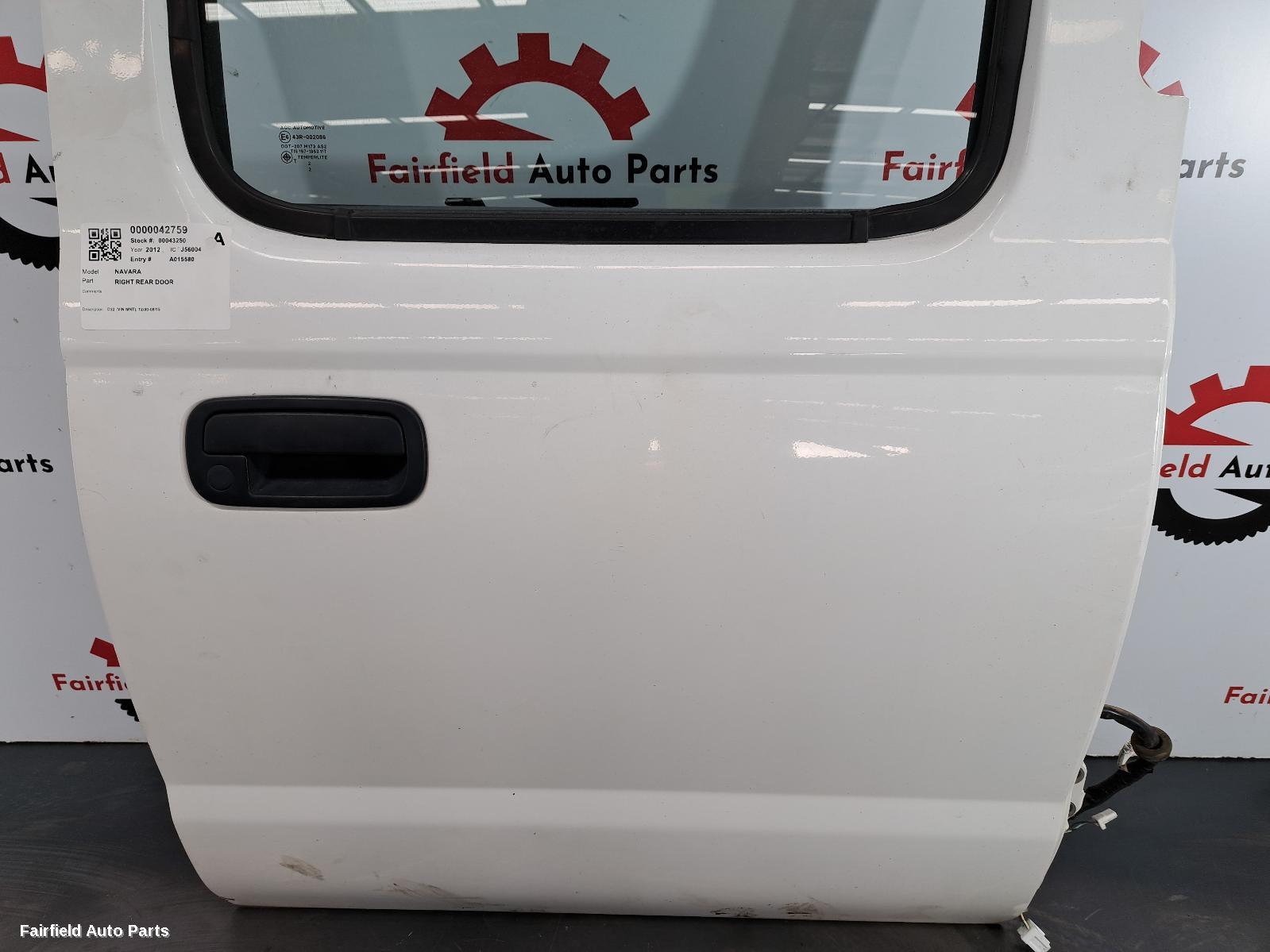 2008-2015 Nissan Navara Right Rear Door Sliding