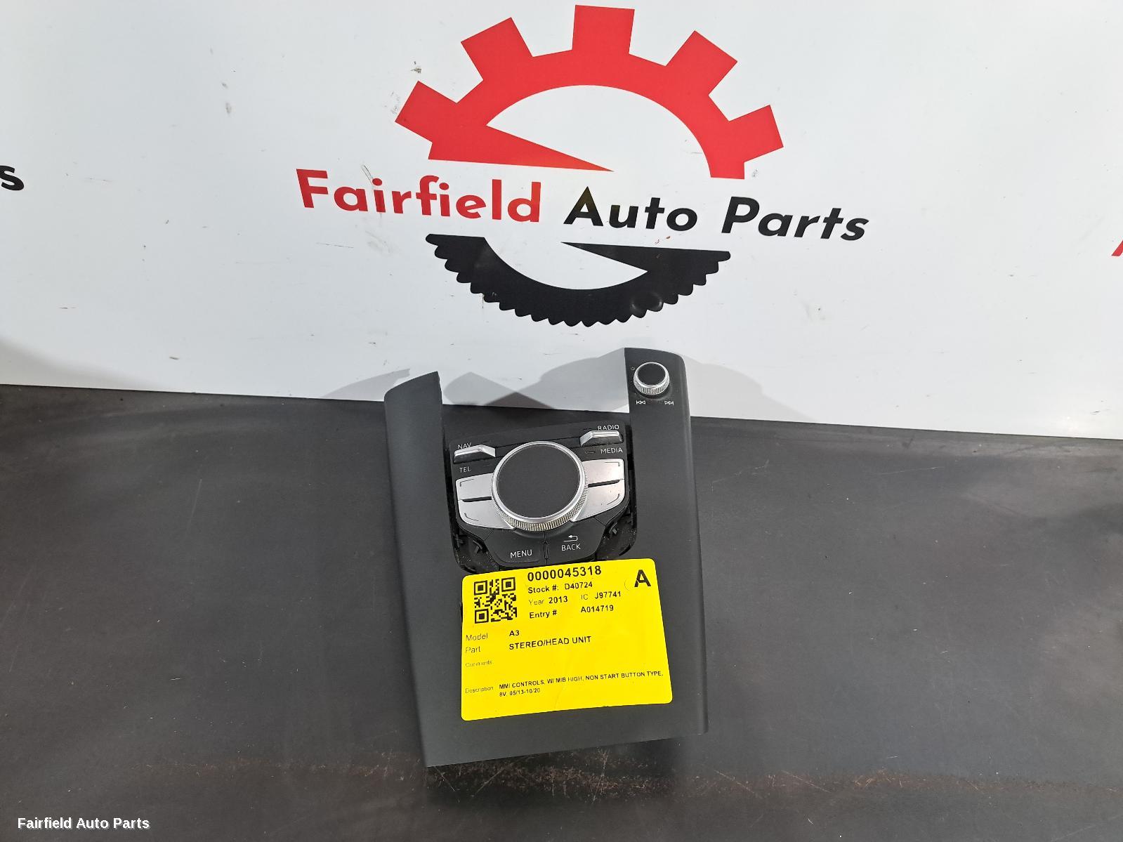 2013-2020 Audi A3 Radio Cd Dvd Sat Tv